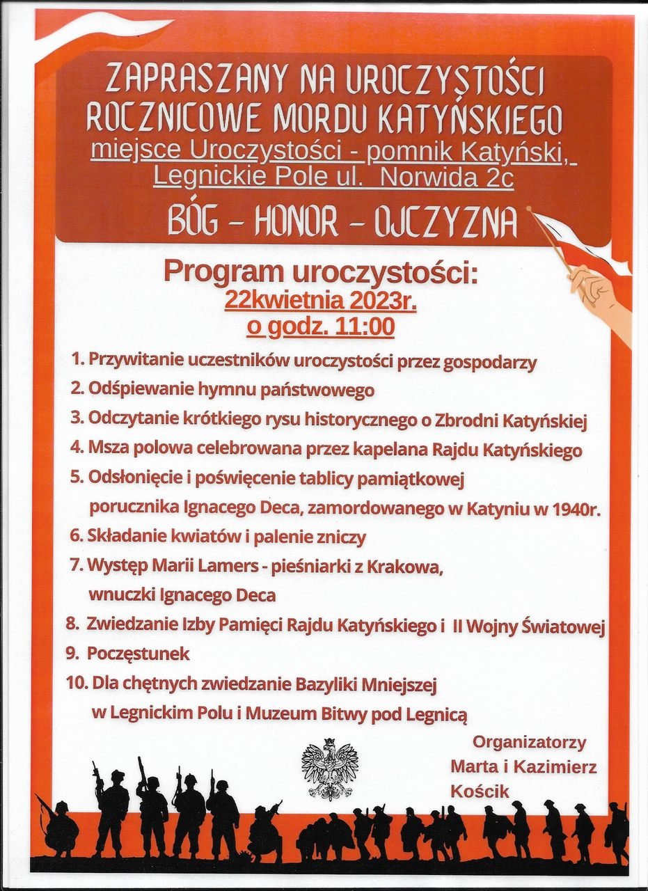 Rocznicowe Uroczystości Mordu Katyńskiego