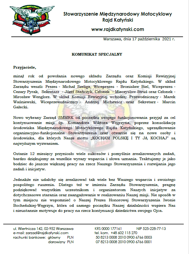 komunikat specjalny