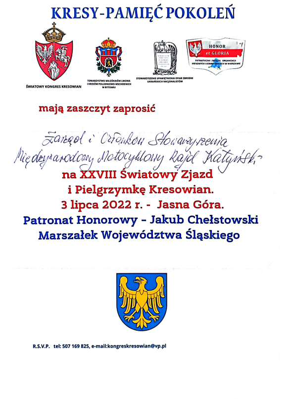 Zaproszenie Jasna Góra
